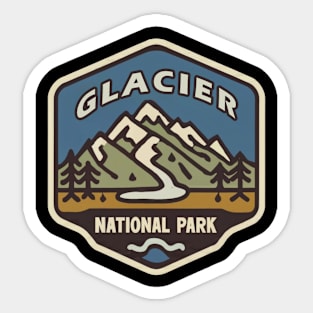 Glacier National Park Travel Sticker Sticker